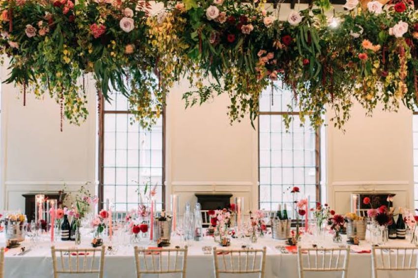 Beautiful wedding venue styled affordably with simple yet stylish décor elements